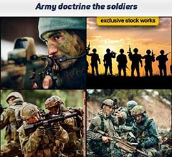 8张高清的陆军战士图片：Army doctrine the soldiers 8x JPEG